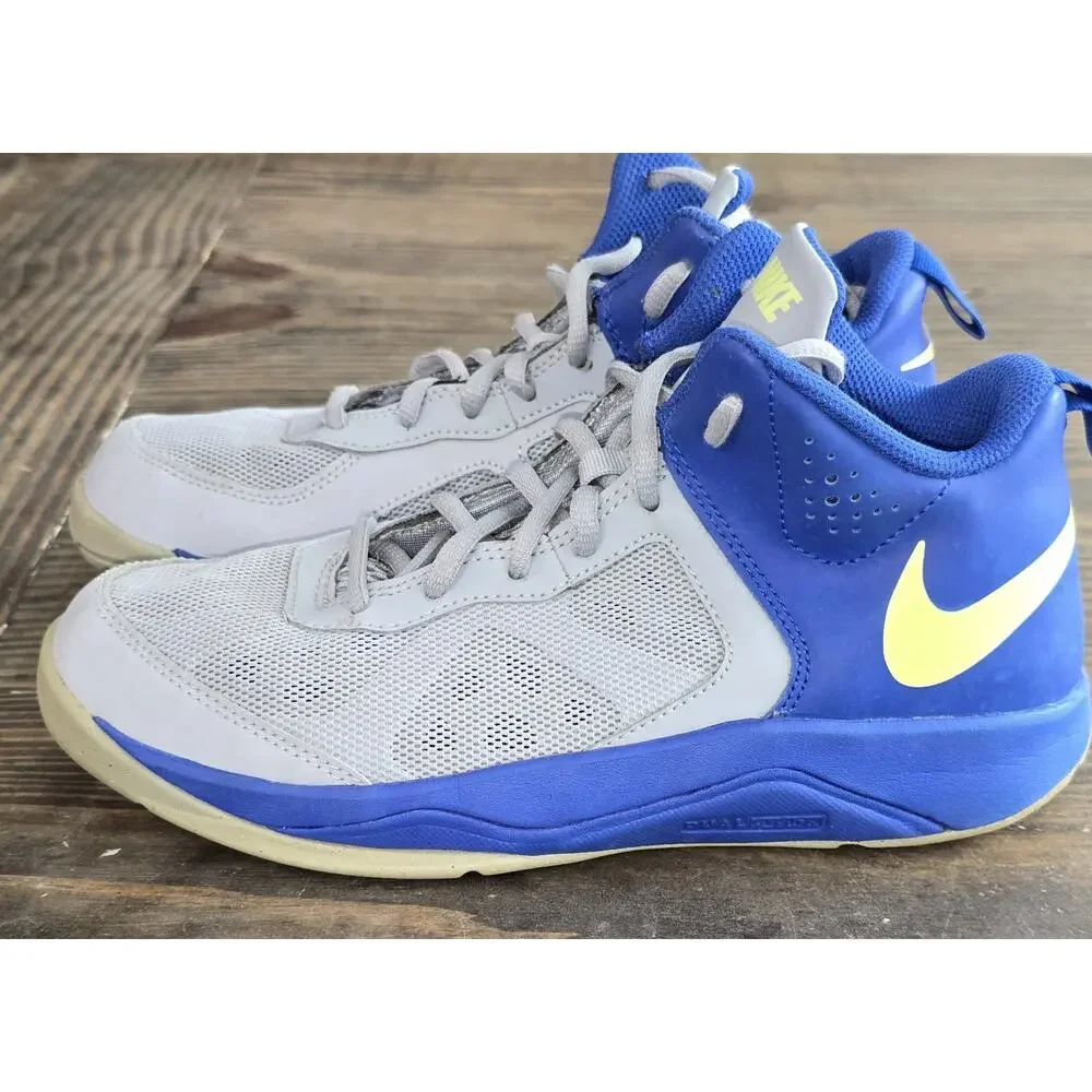 Nike Dual Fusion BB (GS) Boy's Youth 5Y Blue/Gray Basketball Shoes med/hi ankle
